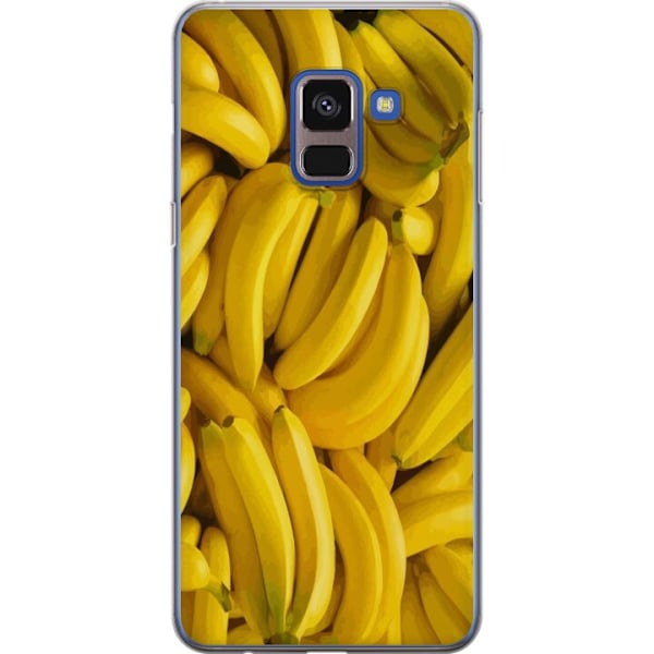 Samsung Galaxy A8 (2018) Genomskinligt Skal Banana Pattern – lekfullt mönster med gula bananer