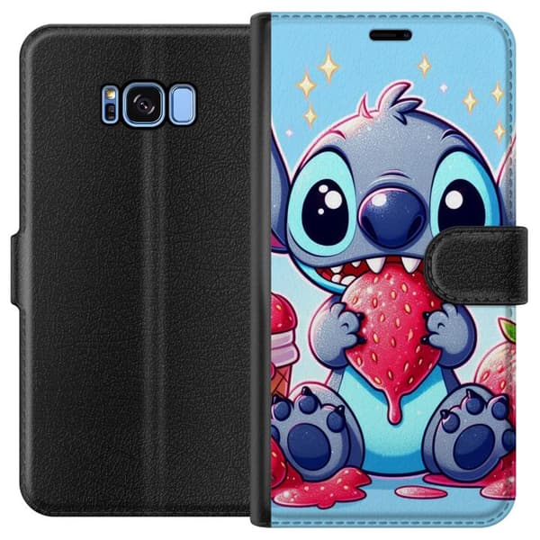 Kompatibelt Plånboksfodral till Samsung Galaxy S8 Strawberry Stitch