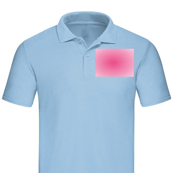 Poloshirt til Voksen | Elegant Poloshirt Rosa Sky Lyseblå XX-Large