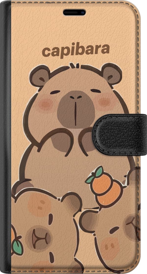 Kompatibel Tegnebogsetui til Apple iPhone 16e Capybara kawaii figur sød trendy samler