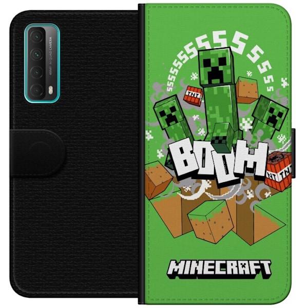Huawei P smart 2021 Tegnebogsetui Minecraft Boom