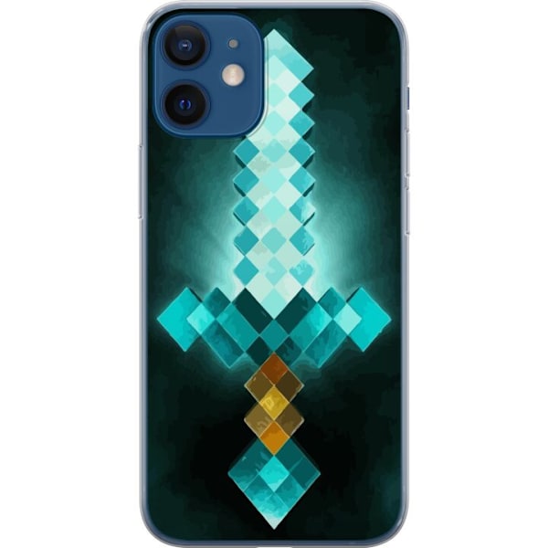 Apple iPhone 12  Läpinäkyvä kuori Minecraft miekka