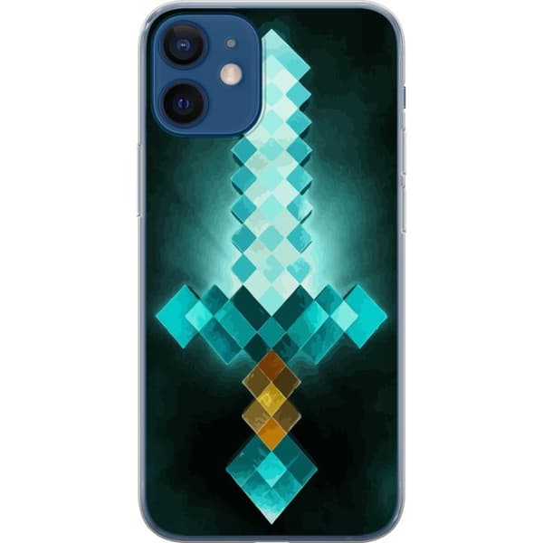 Kompatibelt Mobildeksel til Apple iPhone 12 Minecraft sverd