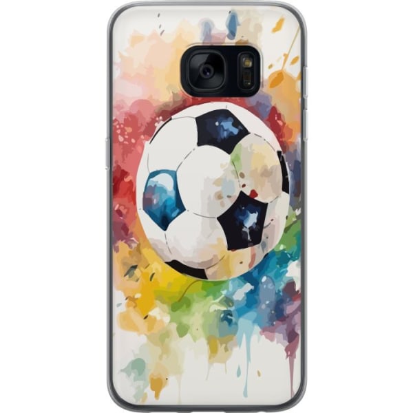 Samsung Galaxy S7 Gennemsigtig cover Fodbold