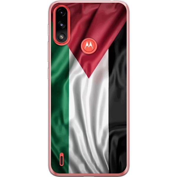 Motorola Moto E7 Power Gennemsigtig cover Palestinaflaget –