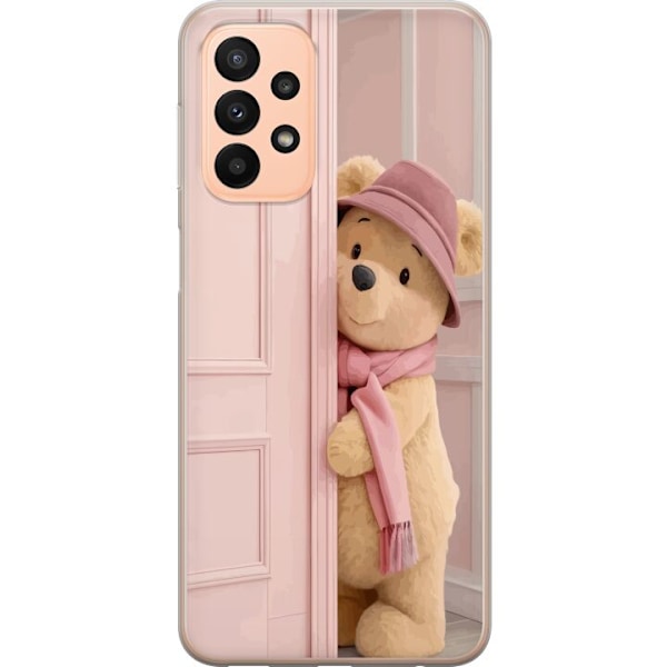 Samsung Galaxy A23 Genomskinligt Skal Nalle Puh Disney Motiv Tecknad Serie Klassisk Populär Barn Motiv Disneyfigur Ikonisk Karaktär