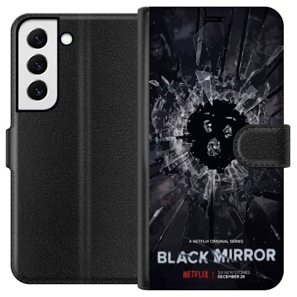 Samsung Galaxy S22 5G Lompakkokotelo Black Mirror Sci-Fi Netfl