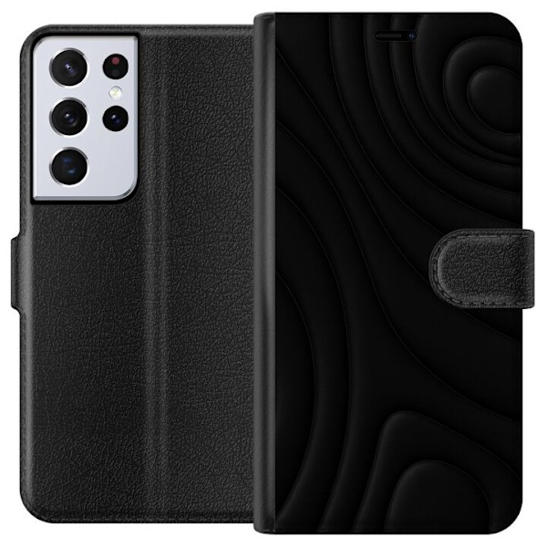 Samsung Galaxy S21 Ultra 5G Plånboksfodral Black Waves