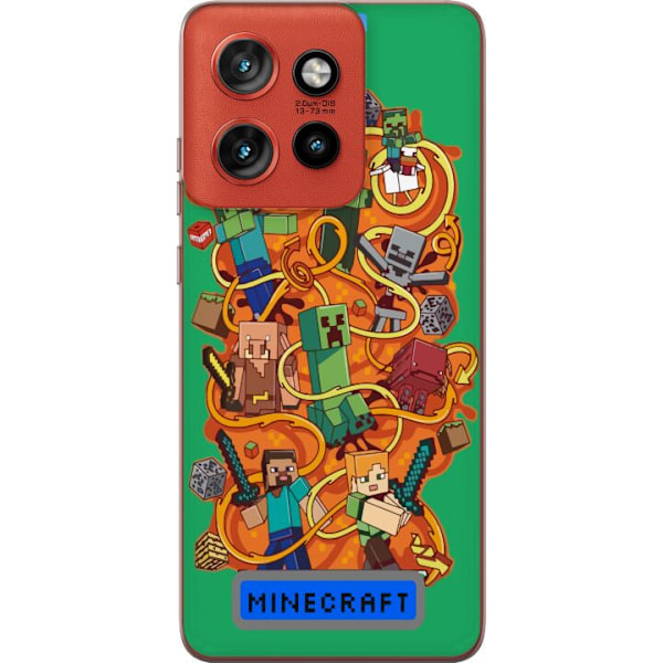 Motorola Edge 50 Neo Läpinäkyvä kuori Minecraft