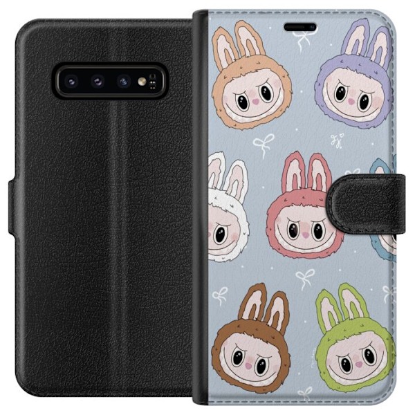 Samsung Galaxy S10 Tegnebogsetui Pastel Labubu