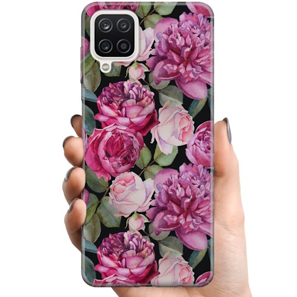 Samsung Galaxy A12 TPU Mobilskal Blommor