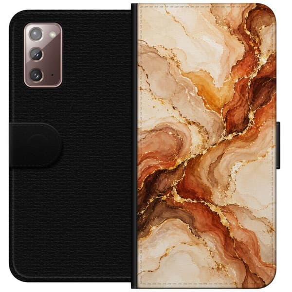 Kompatibel Tegnebogsetui til Samsung Galaxy Note20 Høstagat beige