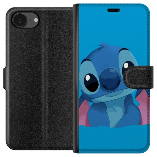 Apple iPhone 16e Lompakkokotelo Stitch Sininen