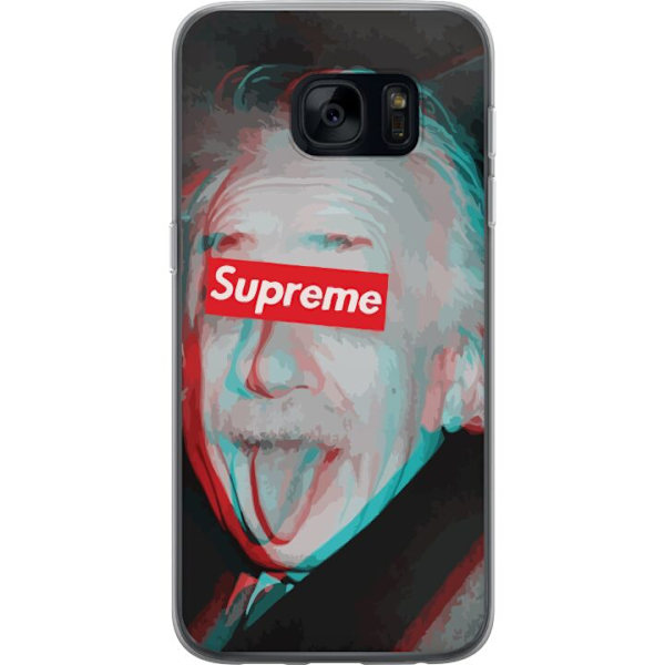 Samsung Galaxy S7 Läpinäkyvä kuori Supreme Albert Einstein 3D Motiivi Katumuoti Suunnittelu Suosittu Tiede Ikoni Kaupunkitaide