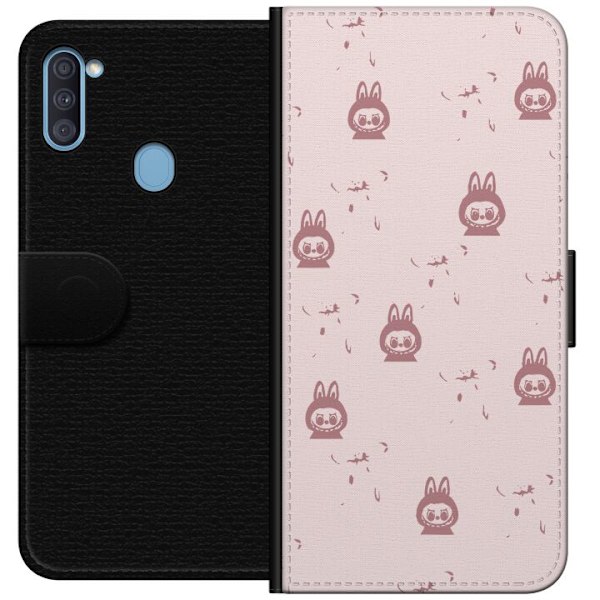 Samsung Galaxy A11 Lompakkokotelo Labubu Neon Pop - Neonvärin
