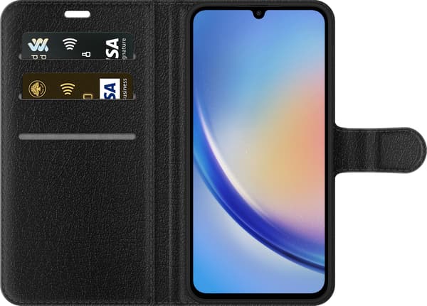 Kompatibel Tegnebogsetui til Samsung Galaxy A34 Vinrød leopard rød