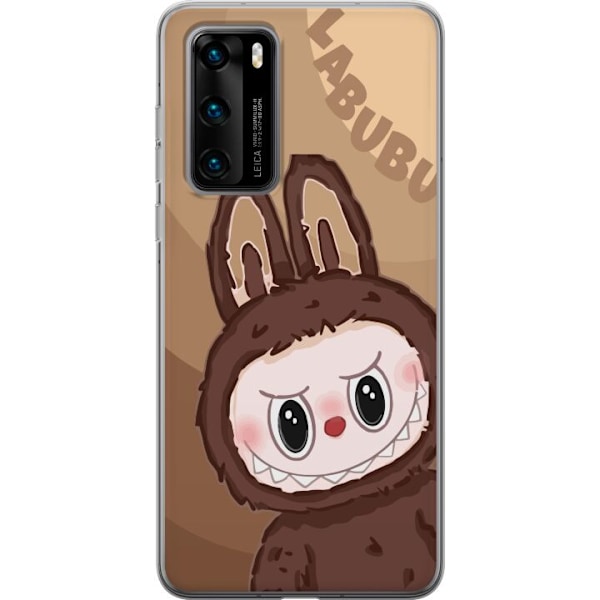 Huawei P40 Gennemsigtig cover Labubu Skyde Sød - Hvid og Blå