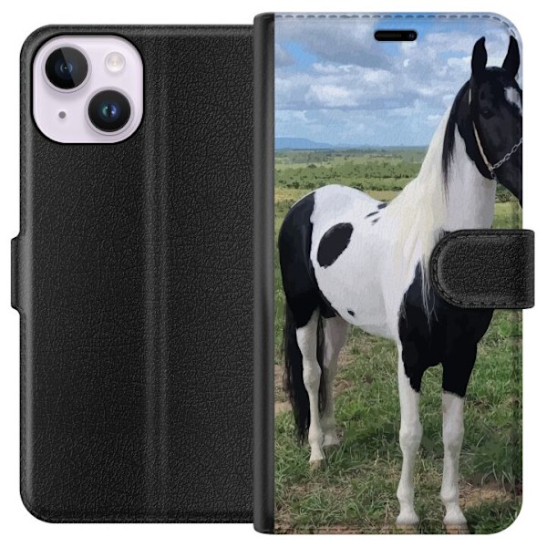 Apple iPhone 15 Lommeboketui Heste Magi - stilisert hest i en