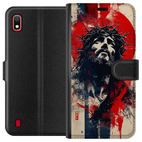Samsung Galaxy A10 Lompakkokotelo Jeesus ristillä - kristilli