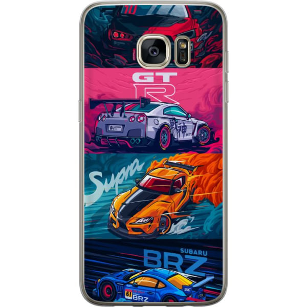 Samsung Galaxy S7 edge Läpinäkyvä kuori Subaru Racing