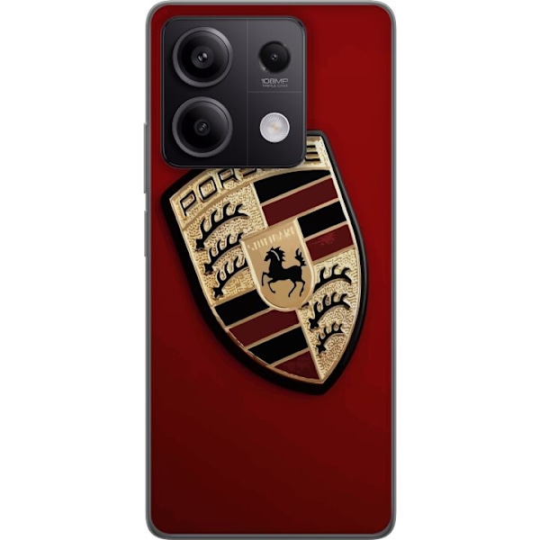 Xiaomi Redmi Note 13 Pro Gennemsigtig cover Mobil etui med stilfuld Porce-logo i sort og hvid