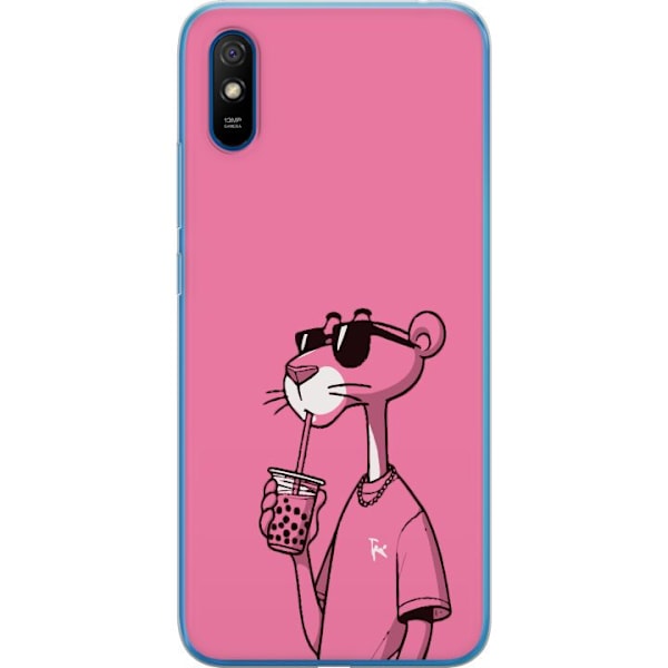 Xiaomi Redmi 9A Genomskinligt Skal Pink Panter Drink