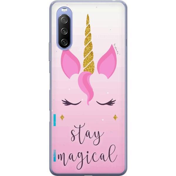 Sony Xperia 10 III Lite Genomskinligt Skal Unicorn Face