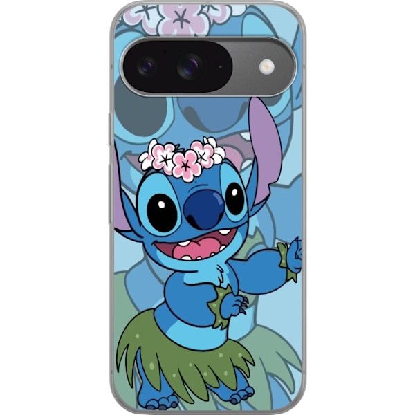 Google Pixel 9 Läpinäkyvä kuori Stitch tähtien alla - Taianomainen Anime-tyyli