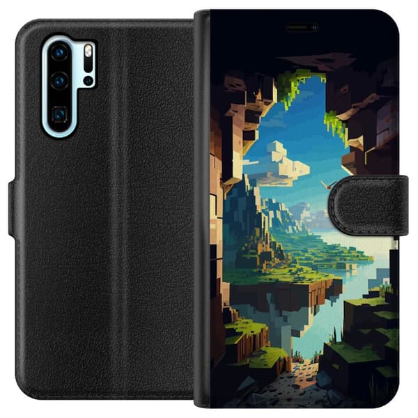 Kompatibelt Lommeboketui til Huawei P30 Pro Minecraft