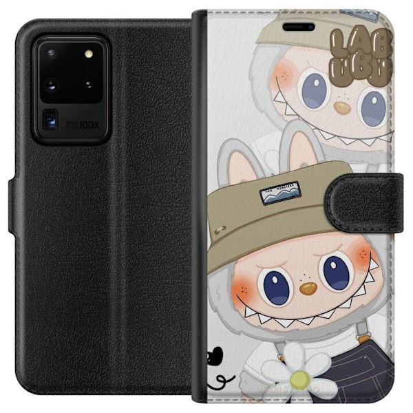 Samsung Galaxy S20 Ultra Lompakkokotelo Labubu Minimal Mood -