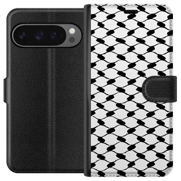 Google Pixel 9 Pro XL Lompakkokotelo Keffiyeh kuvio