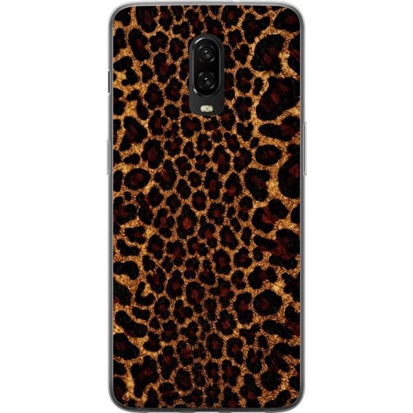 Kompatibelt Mobilskal till OnePlus 6T Wild Leopard brun