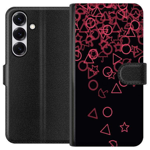 Samsung Galaxy S25 Tegnebogsetui Squid Game Ikoner Serie Design Populært TV Spil Ikoner Grafisk Motiv Asiatisk Trend Dramaserie
