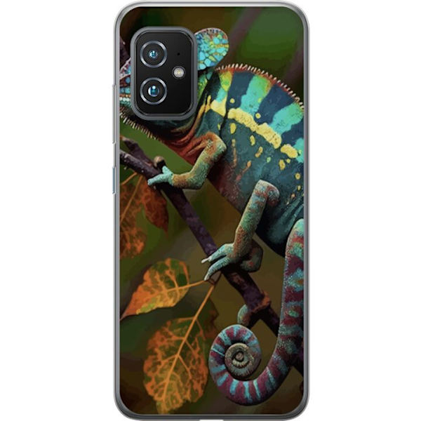 Asus Zenfone 8 Läpinäkyvä kuori Lisko Graafinen Streetwear Suunnittelu Eläinmalli Moderni Kaupunkityyli Suosittu Motiivi Luova Taide Trendi