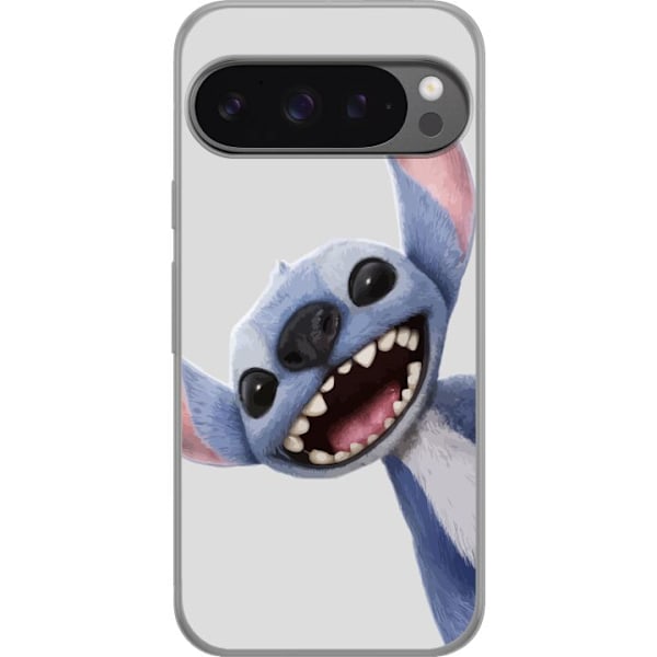 Google Pixel 9 Pro XL Genomskinligt Skal Stitch i Fart – Kawaii Design för Fans & Barn
