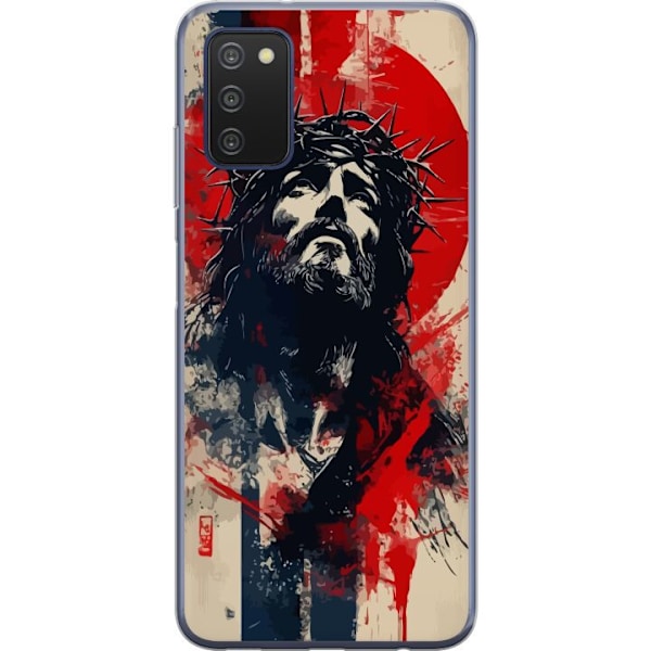 Samsung Galaxy A03s Läpinäkyvä kuori Jeesus ristillä - kri