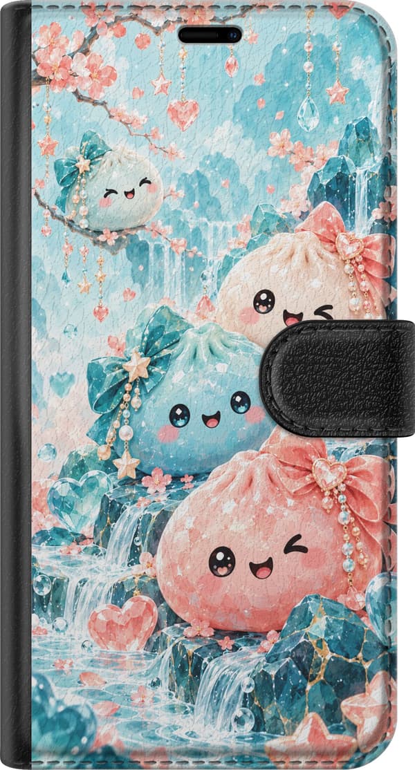 Kompatibel Tegnebogsetui til Apple iPhone 7 Plus Vandfaldsvenner turkis