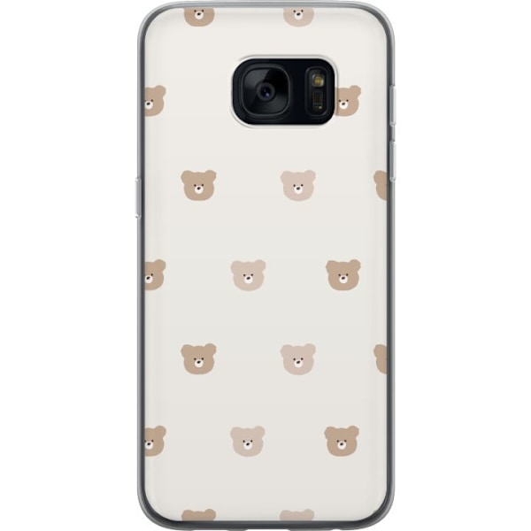 Samsung Galaxy S7 Läpinäkyvä kuori Teddy-tausta - söpöt t