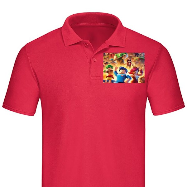 Poloshirt til Voksen | Elegant Poloshirt Roblox Rød XX-Large