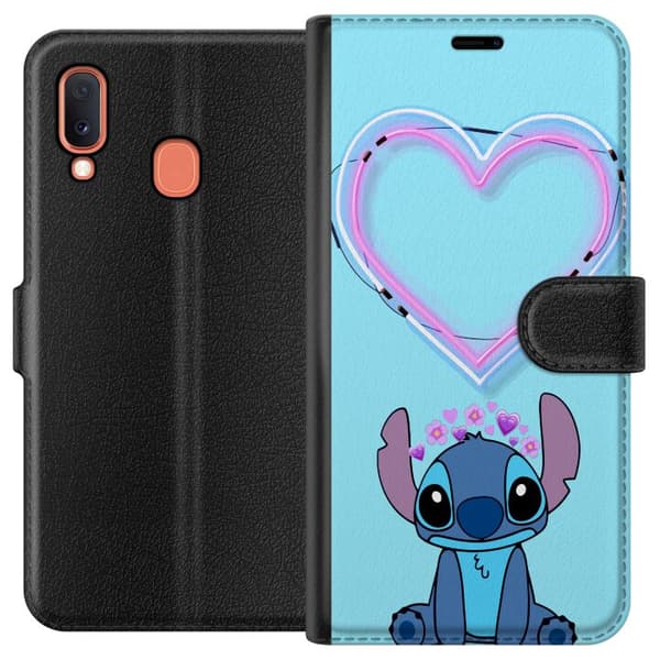 Kompatibelt Lommeboketui til Samsung Galaxy A20e Hjerte Sting