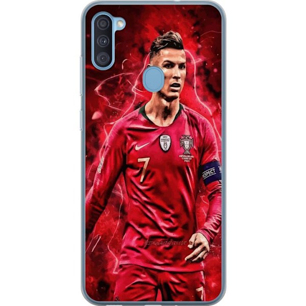Samsung Galaxy A11 Läpinäkyvä kuori Ronaldon Taidot - CR7 S