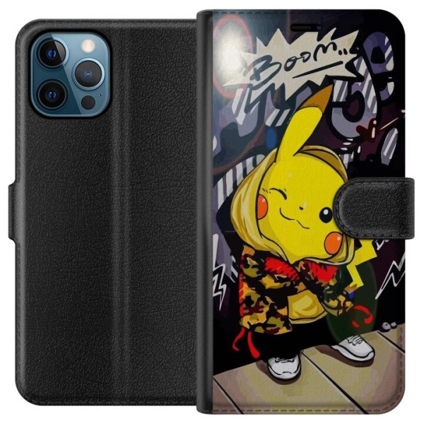 Apple iPhone 12 Pro Max Lompakkokotelo Pikachu