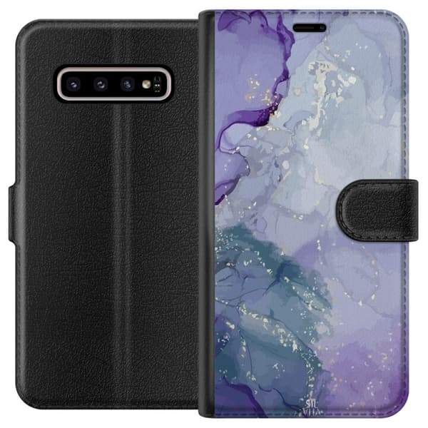 Kompatibelt Lommeboketui til Samsung Galaxy S10+ Marmor