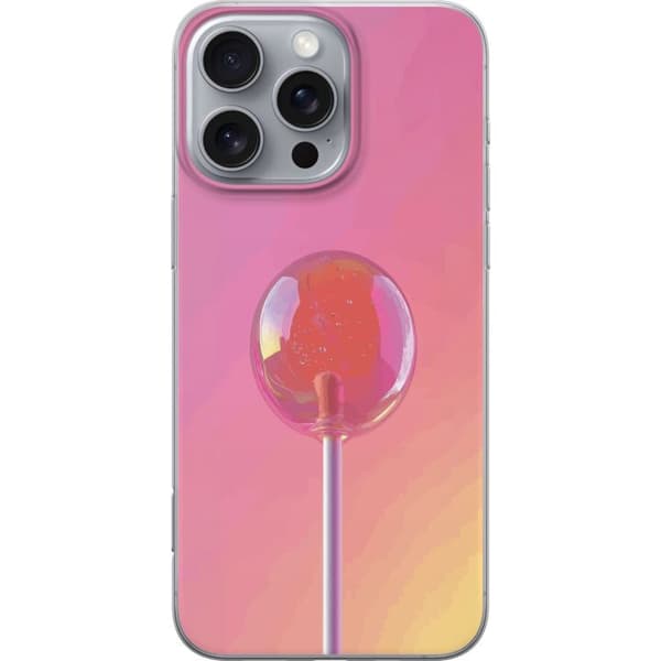 Kompatibel Mobilcover til Apple iPhone 16 Pro Max Blank lyserød pinde mod blød pastelbaggrund pink