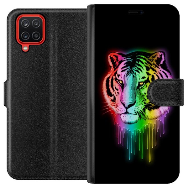 Samsung Galaxy A12 Tegnebogsetui Neon Tigeren