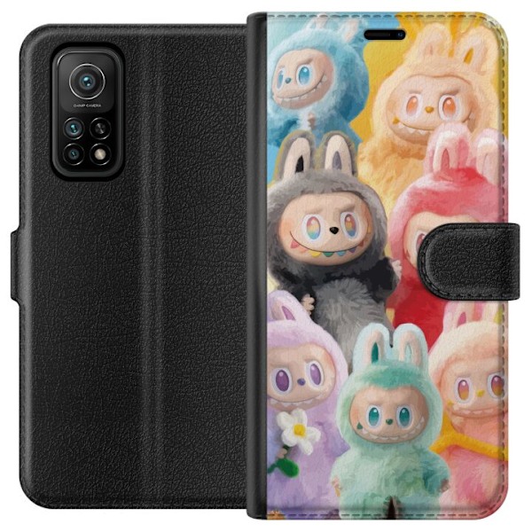 Xiaomi Mi 10T Pro 5G Plånboksfodral Labubu Sketch Style – Handritat monster i tusch