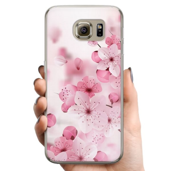 Samsung Galaxy S6 TPU Mobilcover Kirsebærblomst