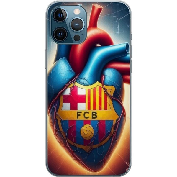 Apple iPhone 12 Pro Max Gennemsigtig cover FCB Hjerte