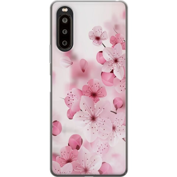 Sony Xperia 10 II Gennemsigtig cover Kirsebærblomst