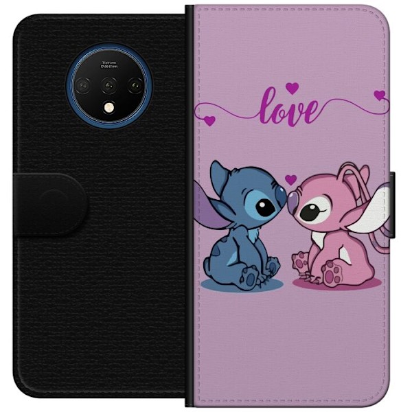OnePlus 7T Tegnebogsetui Lilo & Stitch – Angel Edition